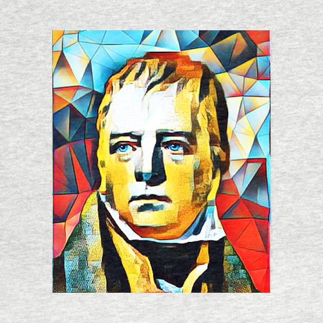 Walter Scott Abstract Portrait | Walter Scott Abstract Artwork 15 by JustLit